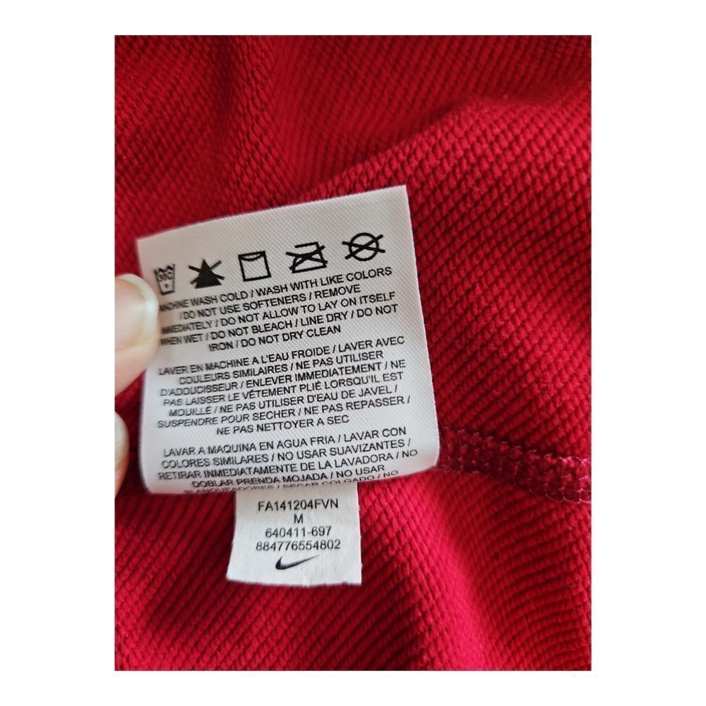 Nike Dri-Fit Dark Pink Swoosh Logo Sweatshirt Size M - Picture 6 of 6